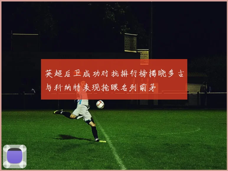 英超后卫成功对抗排行榜揭晓多古与科纳特表现抢眼名列前茅